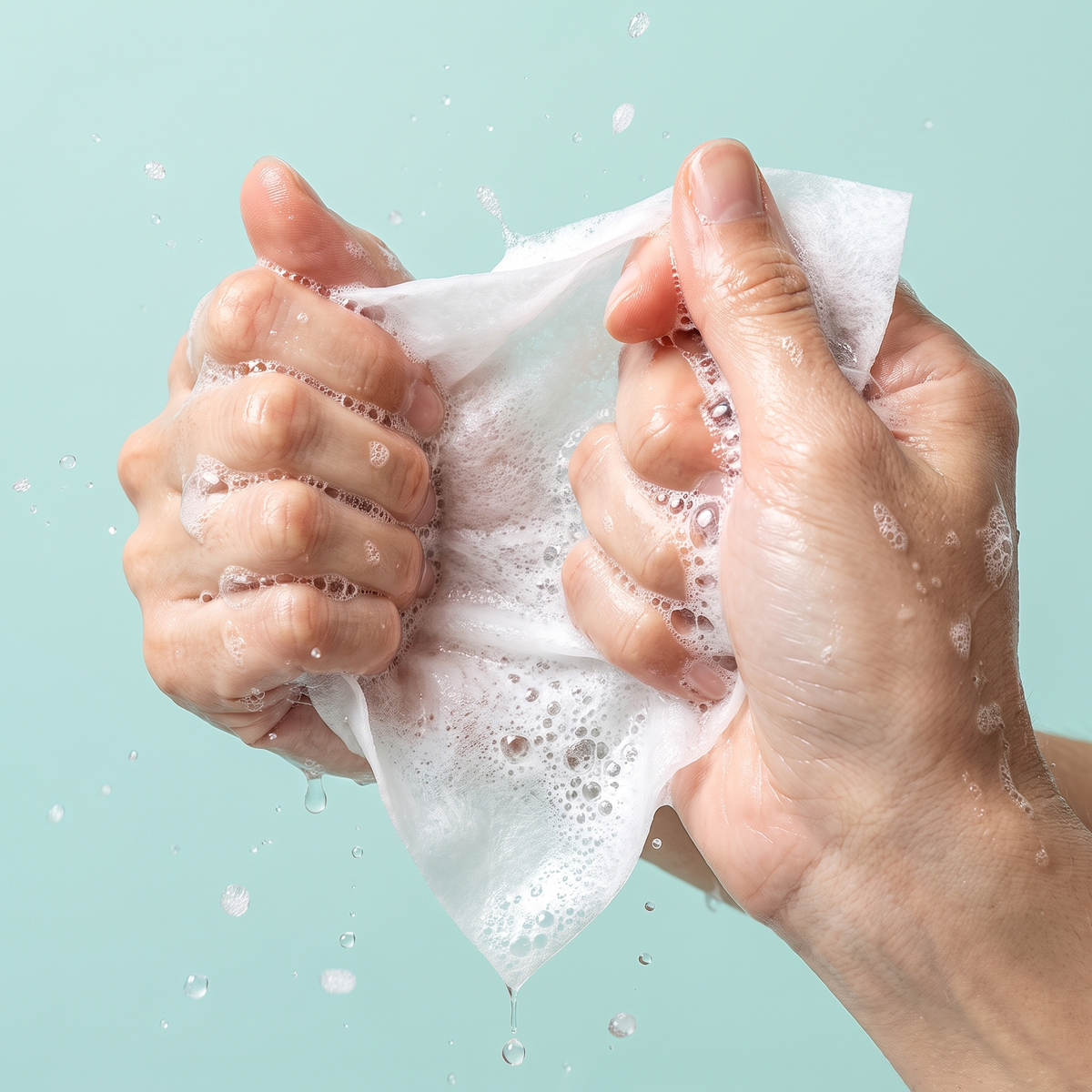 Thick soap lather from one sheet